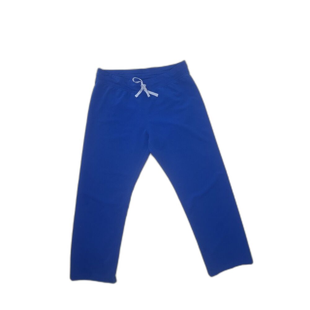 Figs womens technical collection royal blue straight leg scrub pants sz L